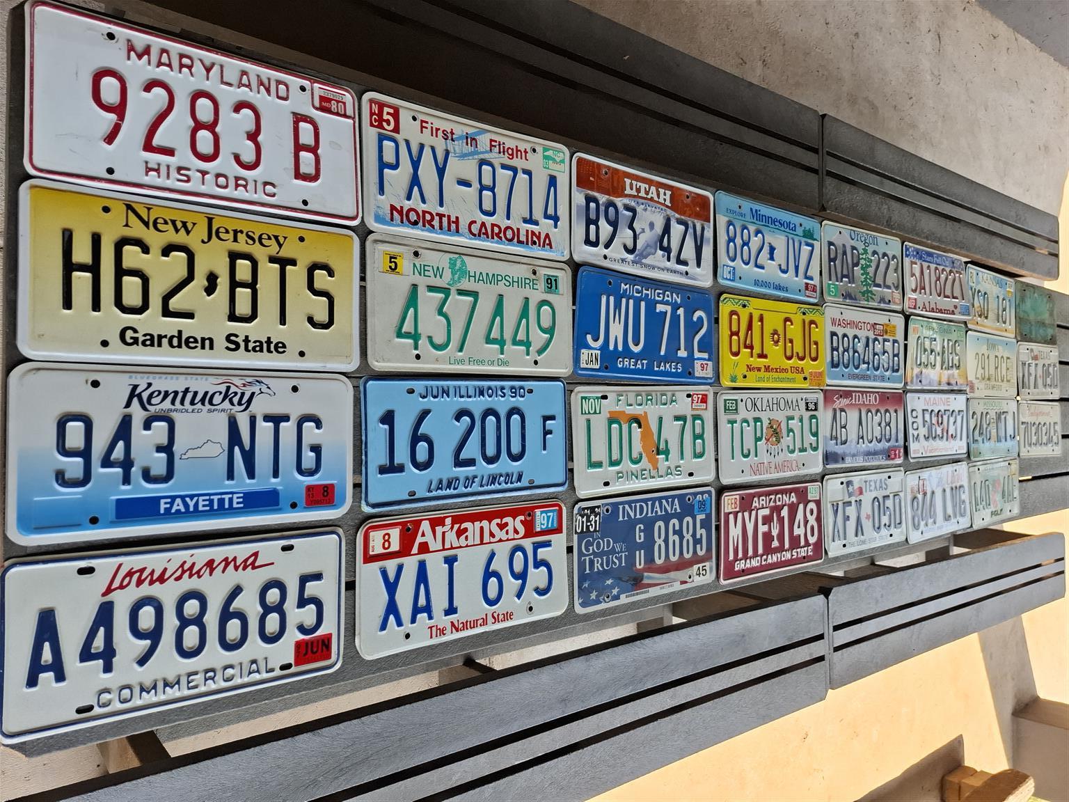 Number plates of America Number plates of America