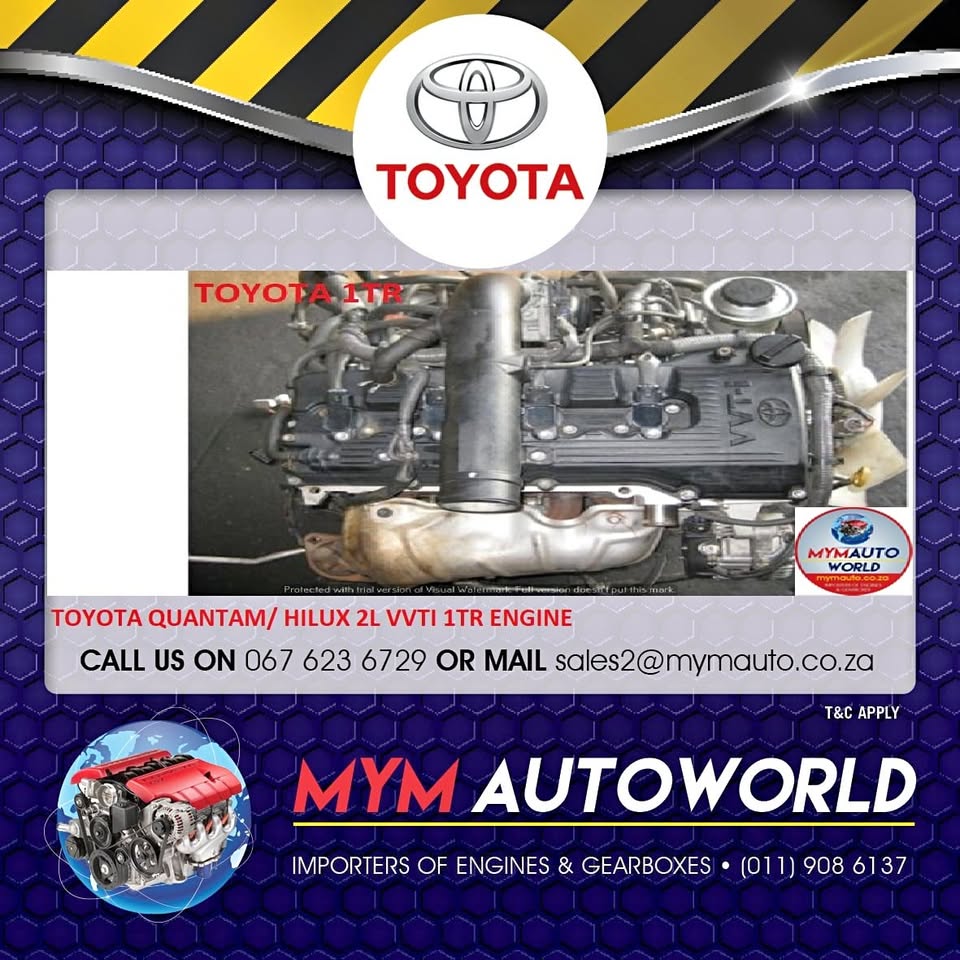 TOYOTA QUANTAM/ HILUX 2L VVTI 1TR ENGINE - Private Seller TOYOTA QUANTAM/ HILUX 2L VVTI 1TR ENGINE - Private Seller