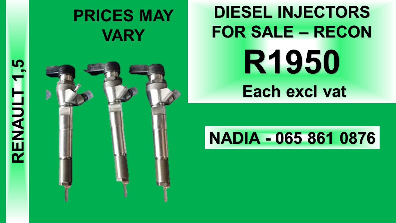 RENAULT 1.5 DIESEL INJECTORS FOR SALE OR RECON NATIONWIDE - Private Seller RENAULT 1.5 DIESEL INJECTORS FOR SALE OR RECON NATIONWIDE - Private Seller