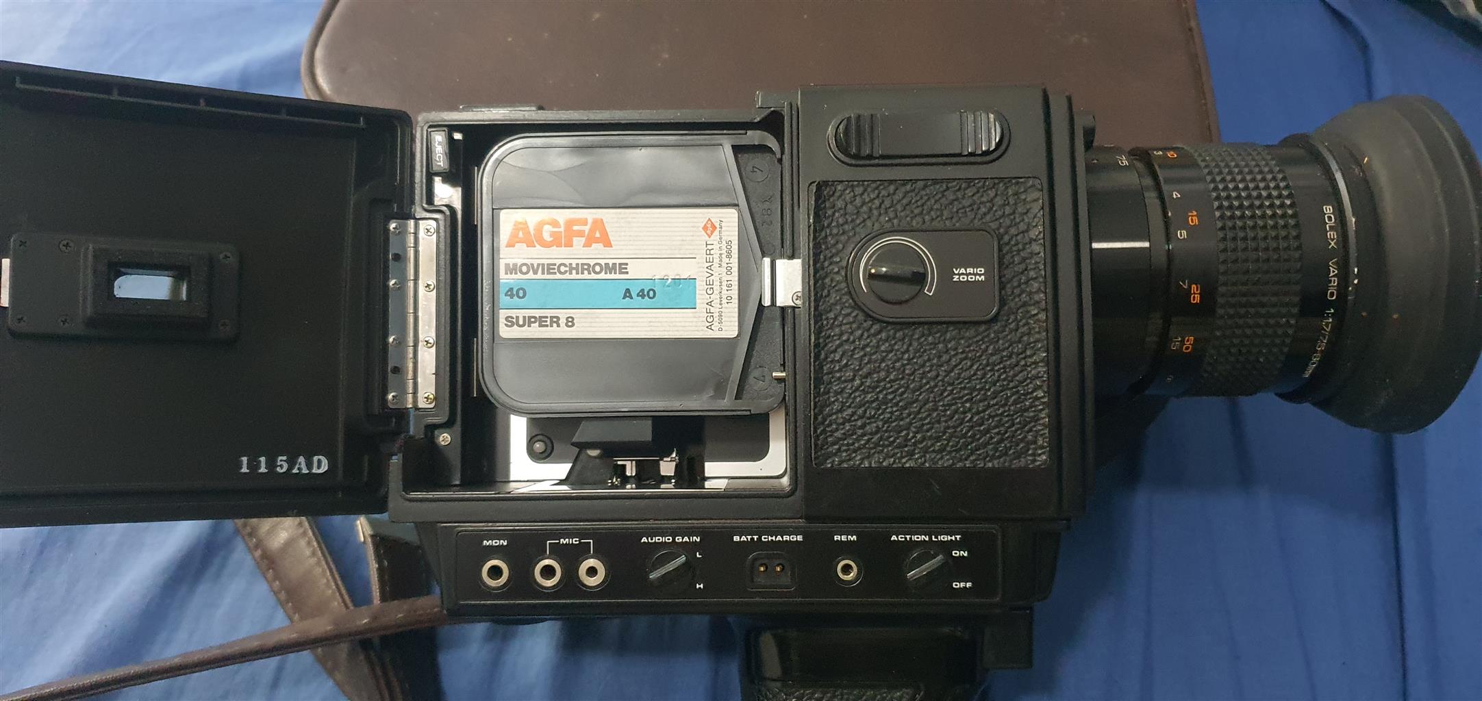 Sekonic 8 projector & Bolex 580 XL Sound 8mm camera (Super8) Vintage