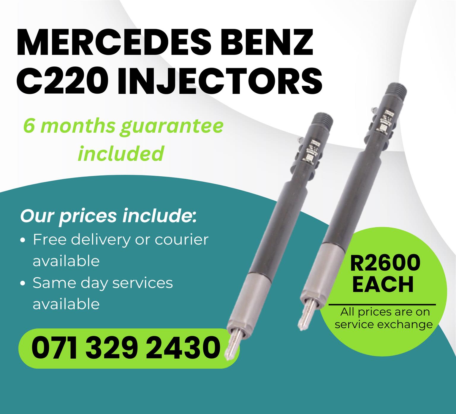 MERCEDES BENZ C220 DIESEL INJECTORS FOR SALE WITH WARRANTY - Private Seller MERCEDES BENZ C220 DIESEL INJECTORS FOR SALE WITH WARRANTY - Private Seller