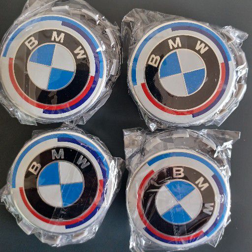 BMW 50th Anniversary wheel centre caps emblems - Private Seller