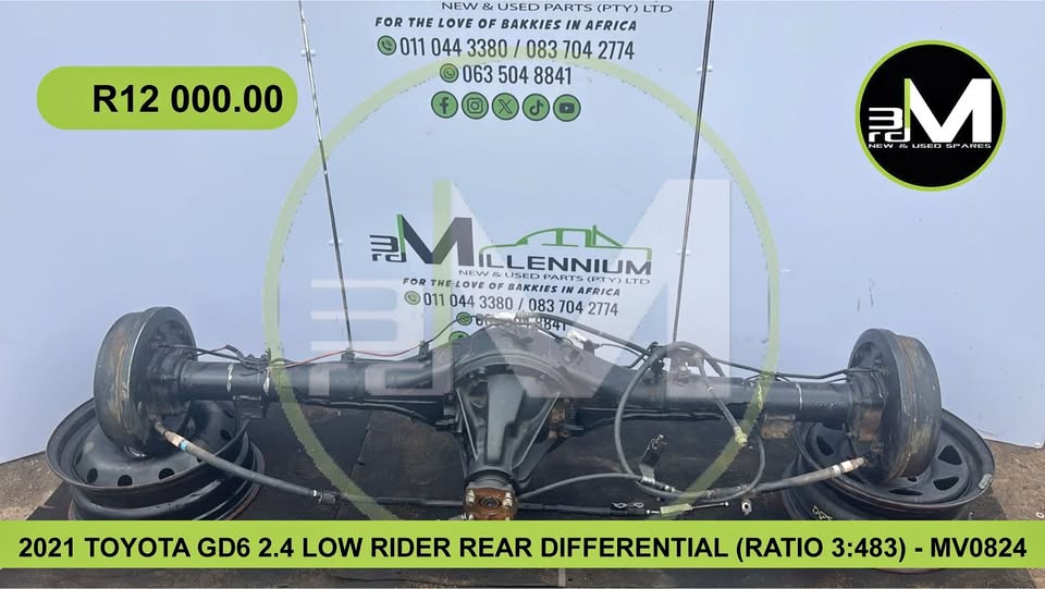 2021 TOYOTA GD6 2.4 LOW RIDER REAR DIFFERENTIAL (RATIO 3:483) - MV0824 - Private Seller 2021 TOYOTA GD6 2.4 LOW RIDER REAR DIFFERENTIAL (RATIO 3:483) - MV0824 - Private Seller