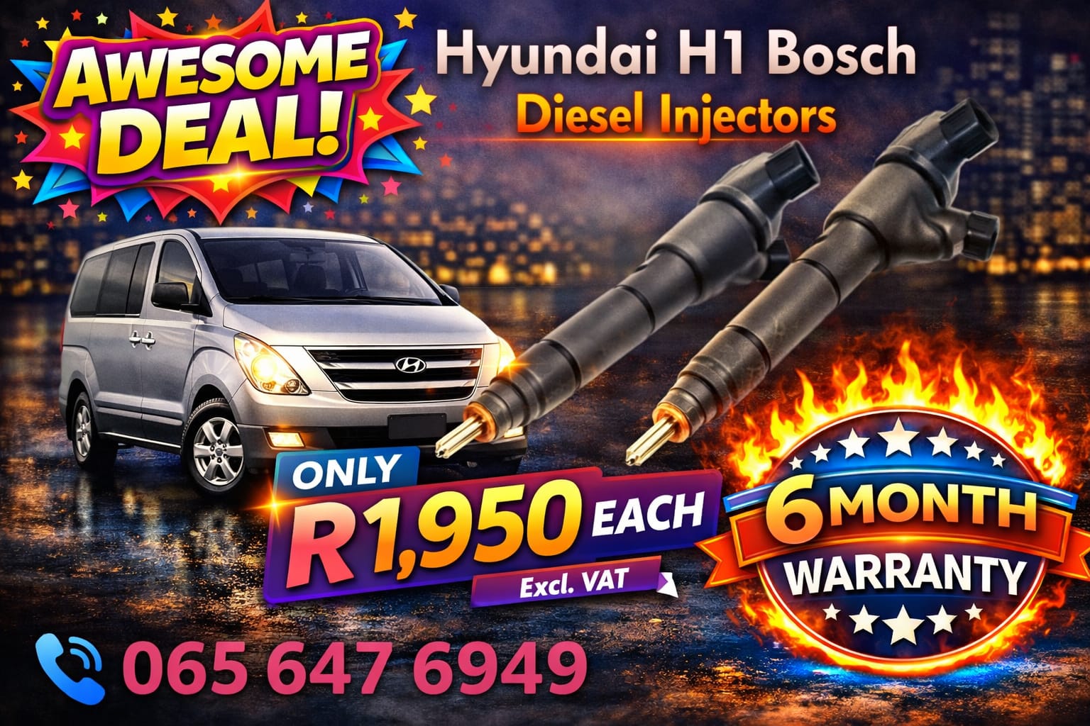 Hyundai H1 Bosch Diesel Injectors - Private Seller Hyundai H1 Bosch Diesel Injectors - Private Seller