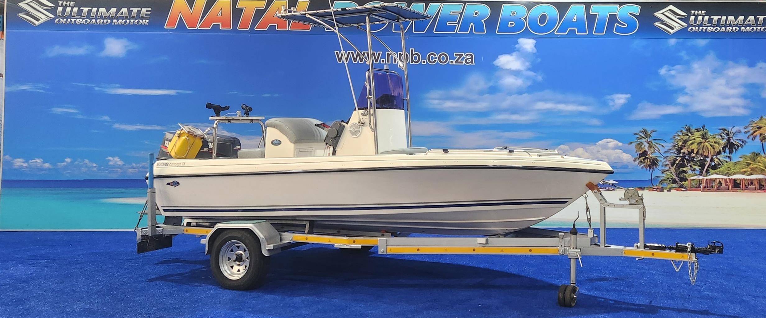 CONCEPT 16 FT ON TRAILER 2 X 50 HP YAMAHA TRIMS