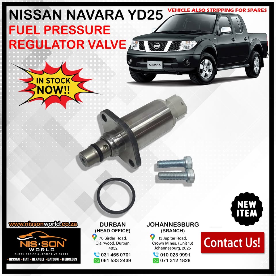 NISSAN NAVARA YD25 FUEL PRESSURE REGULATOR VALVE - Private Seller
