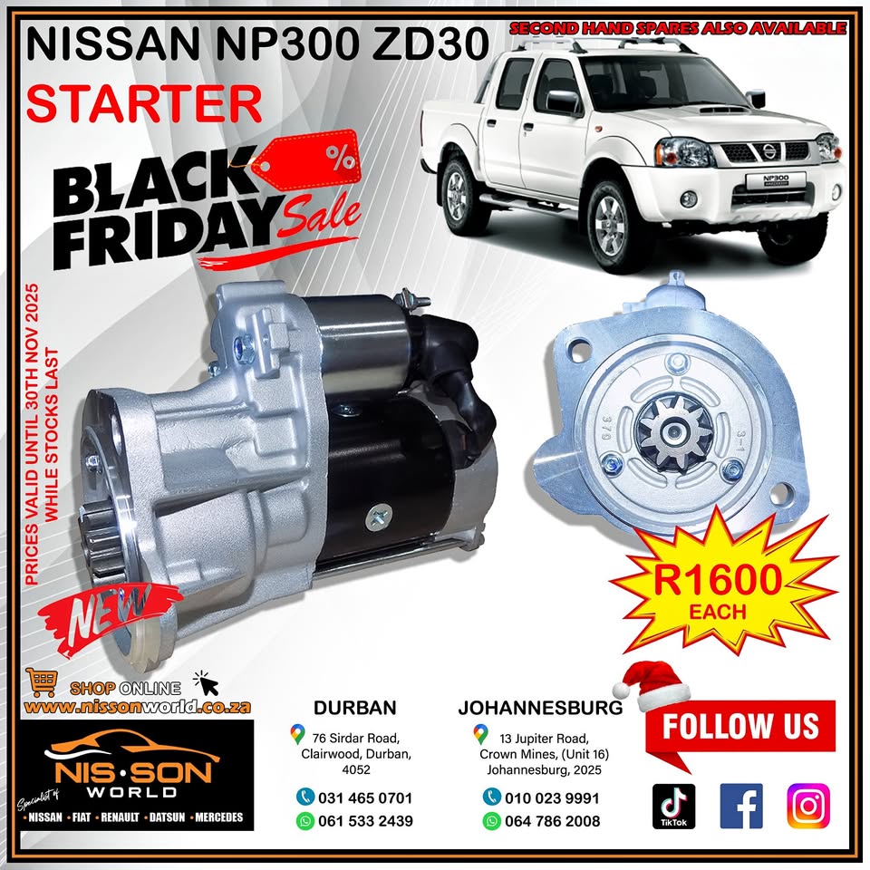NISSAN NP300 ZD30 STARTER - Private Seller NISSAN NP300 ZD30 STARTER - Private Seller