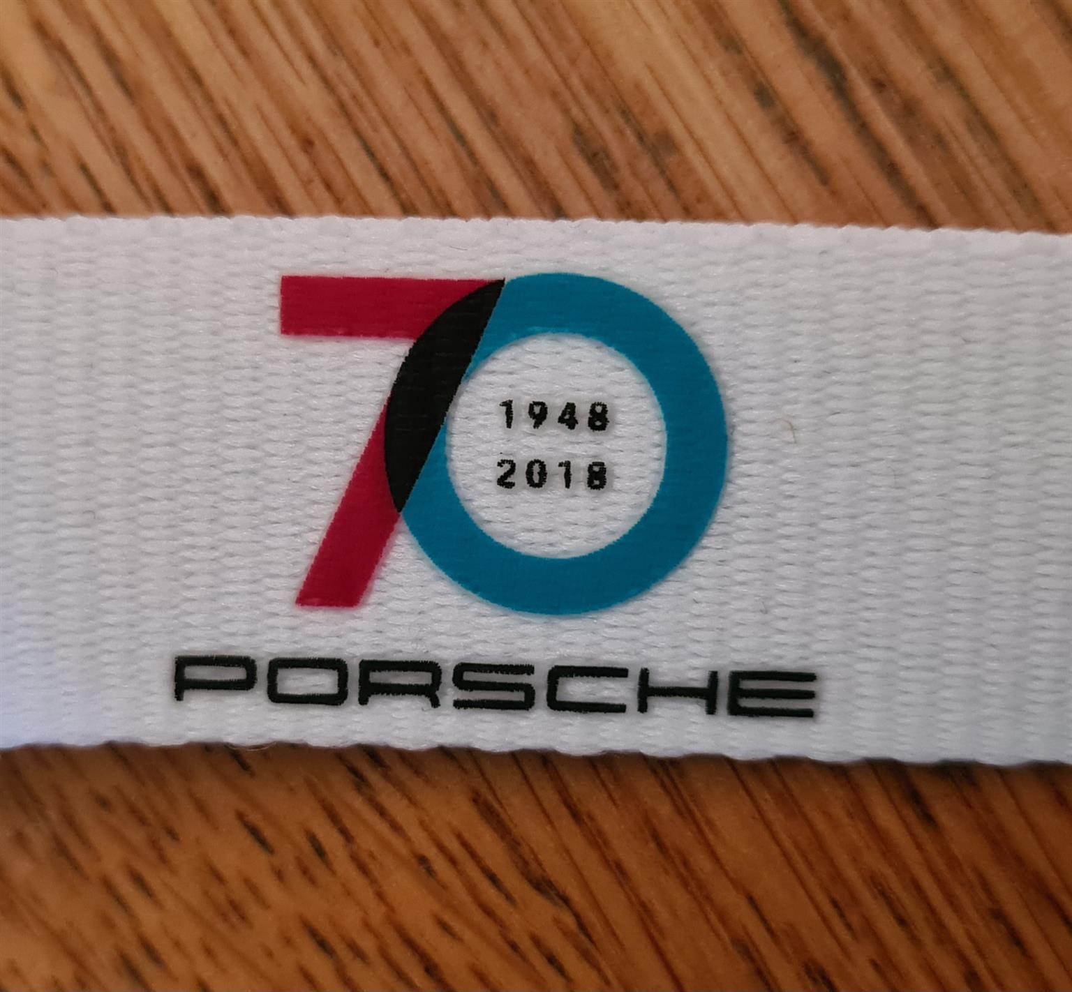 Porsche 70th Anniversary Lanyard / Keychain (Collectors Item)