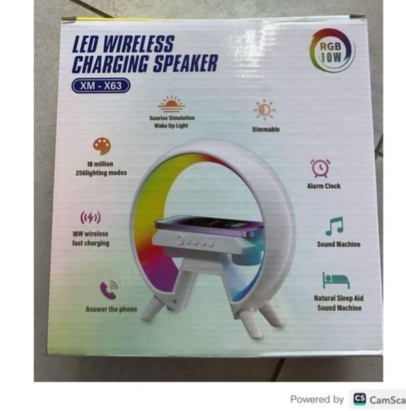 LED wireless charging speaker