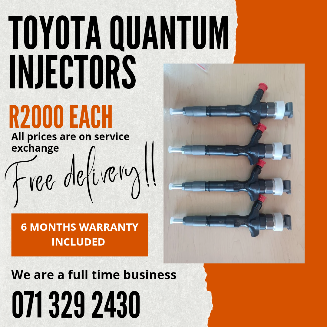 TOYOTA QUANTUM DIESEL INJECTORS FOR SALE WITH WARRANTY - Private Seller TOYOTA QUANTUM DIESEL INJECTORS FOR SALE WITH WARRANTY - Private Seller