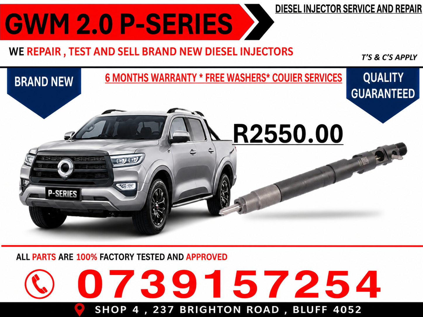 INJECTORS -FOR- GWM- P-SERIES - Private Seller INJECTORS -FOR- GWM- P-SERIES - Private Seller