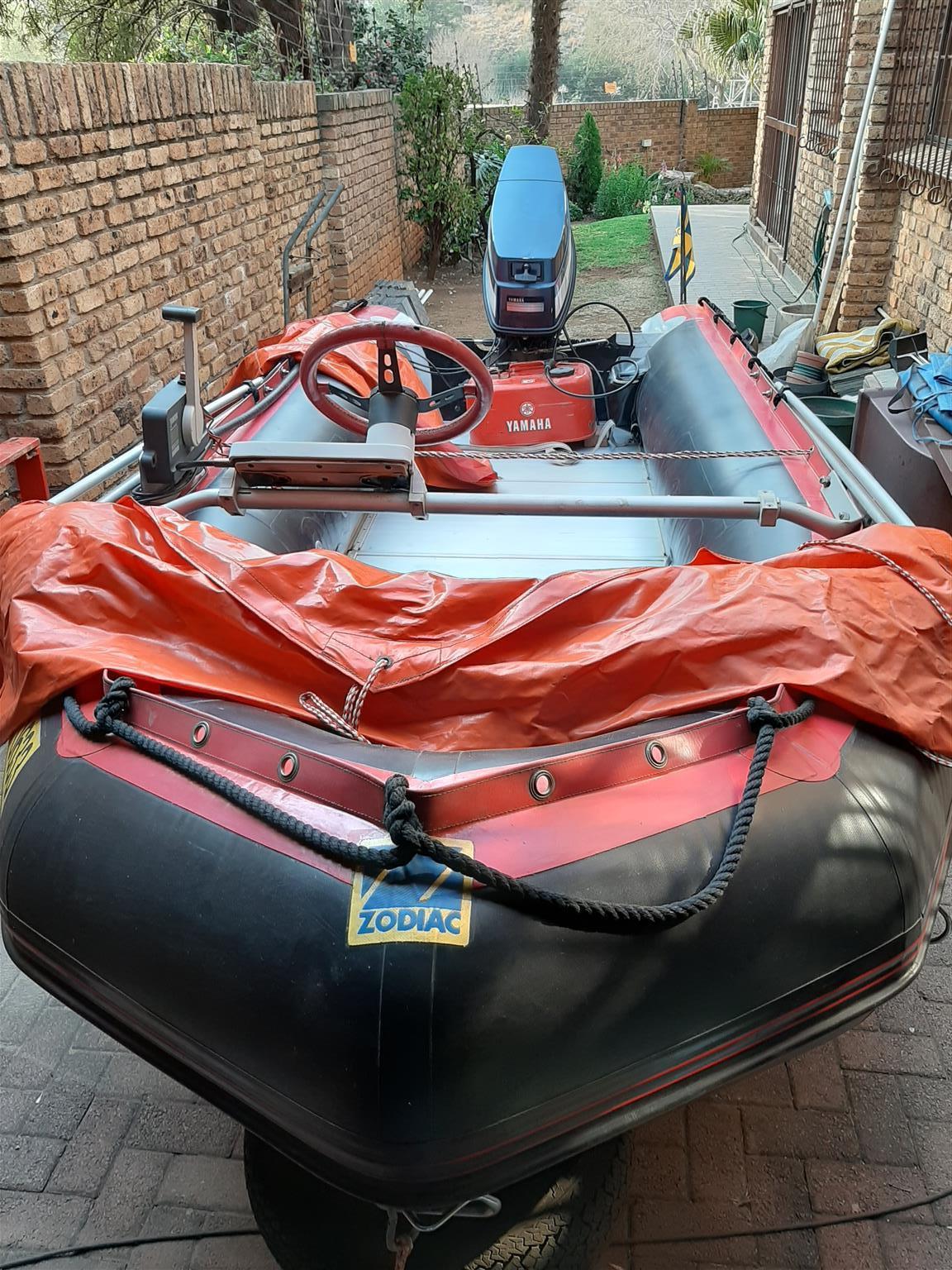 Inflatable Boat Zodiac MkII Futura, complete with Yamaha 40HP motor and trailer Inflatable Boat Zodiac MkII Futura, complete with Yamaha 40HP motor and trailer