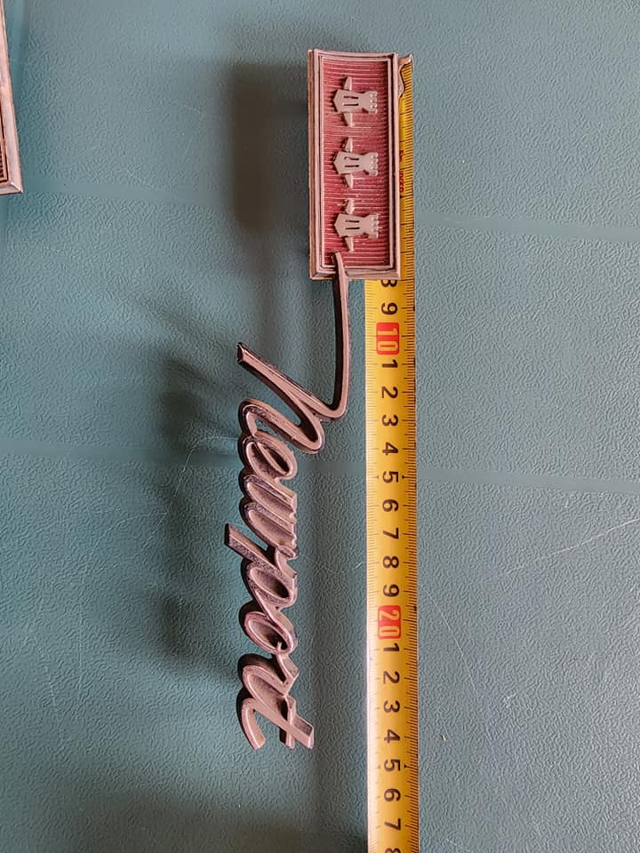 1967 Chrysler Newport Quarter Panel Emblem - Private Seller 1967 Chrysler Newport Quarter Panel Emblem - Private Seller