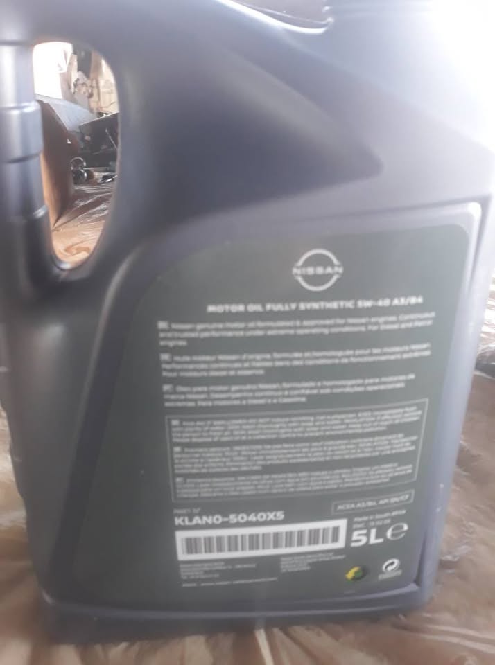 Nissan 5W-40 Pure Synthetic Oil For Sale - Private Seller
