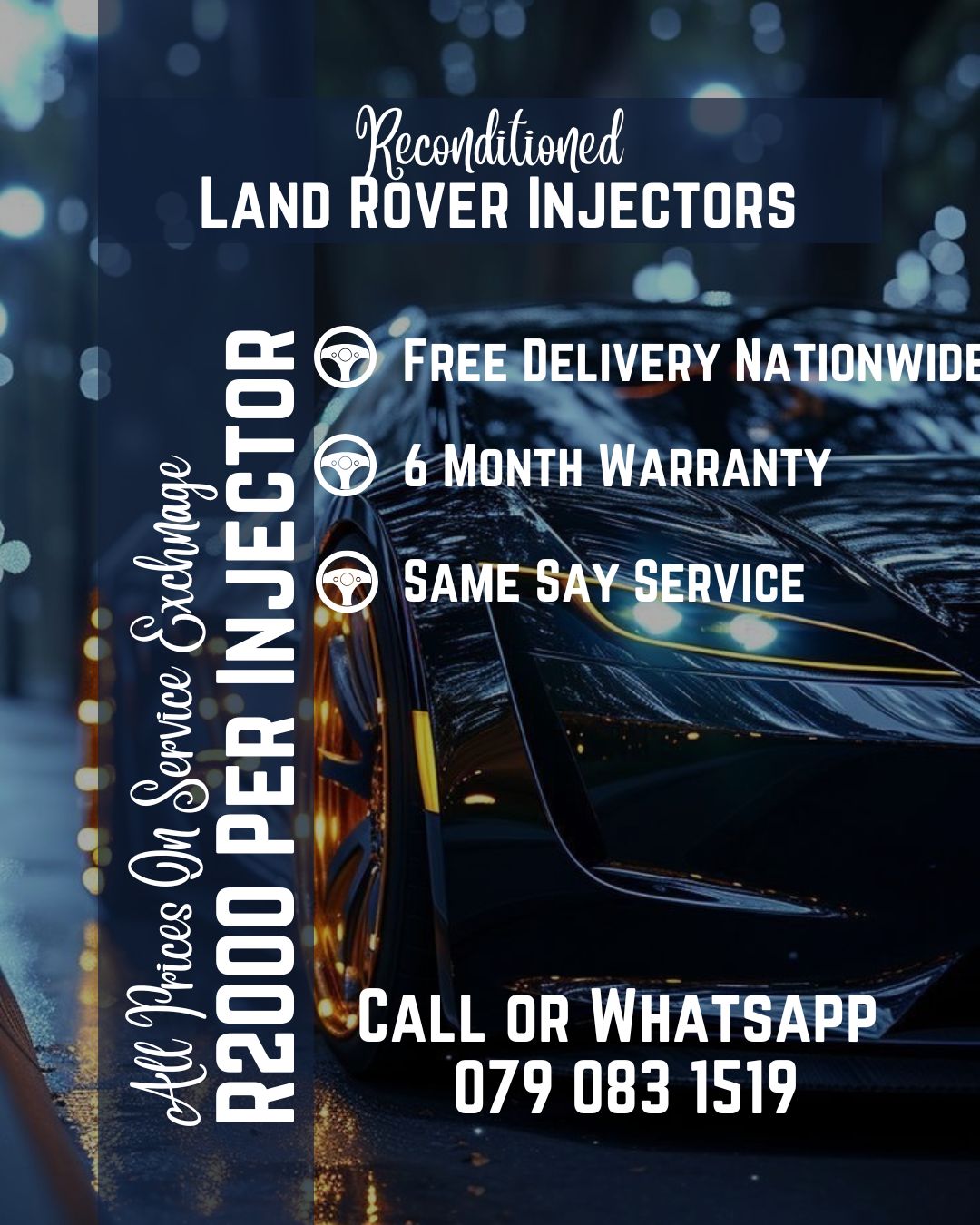 LAND ROVER INJECTORS FOR SALE WITH WARRANTY INCLUDED - Private Seller