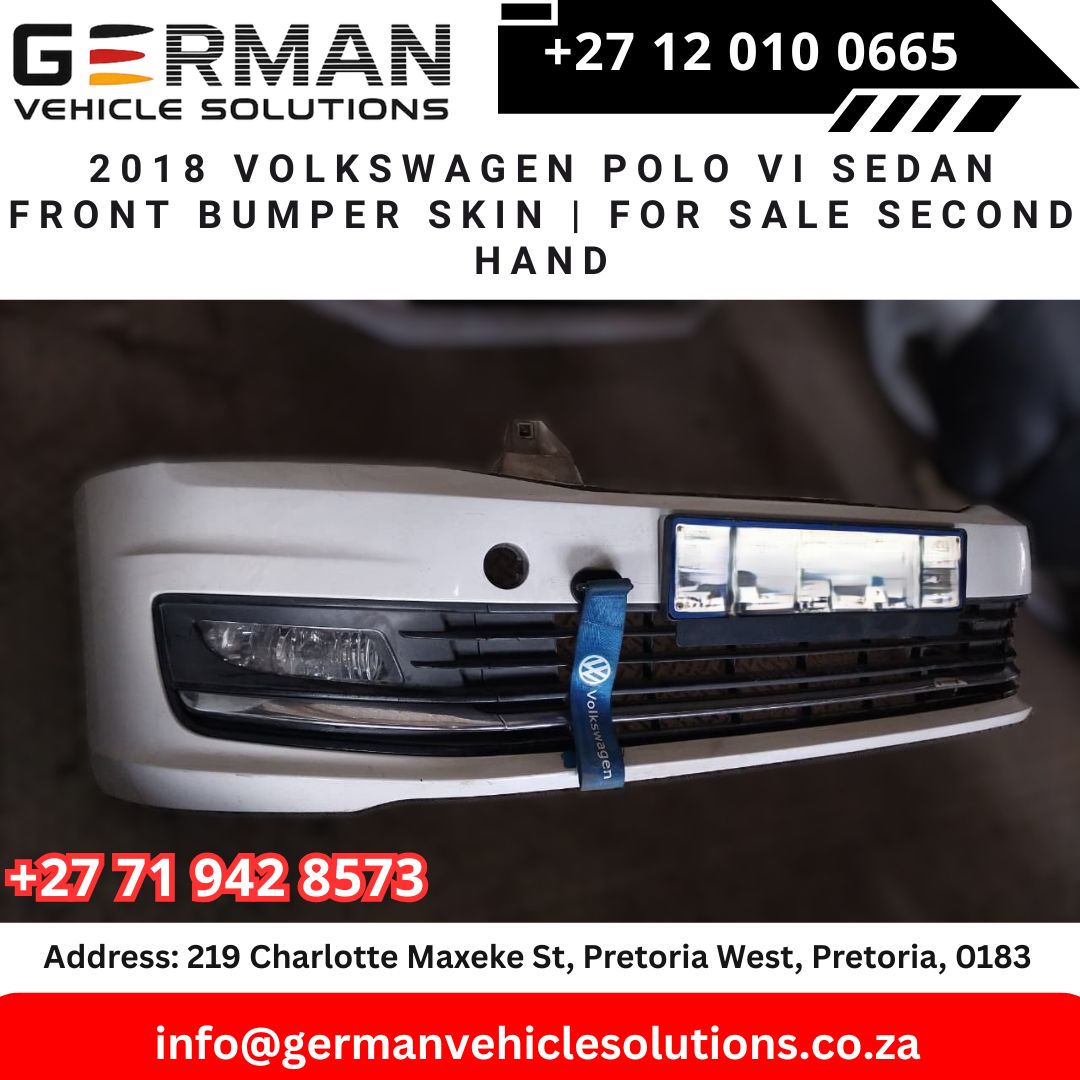 2018 Volkswagen Polo Sedan VI Front Bumper Skin – Used - Private Seller 2018 Volkswagen Polo Sedan VI Front Bumper Skin – Used - Private Seller