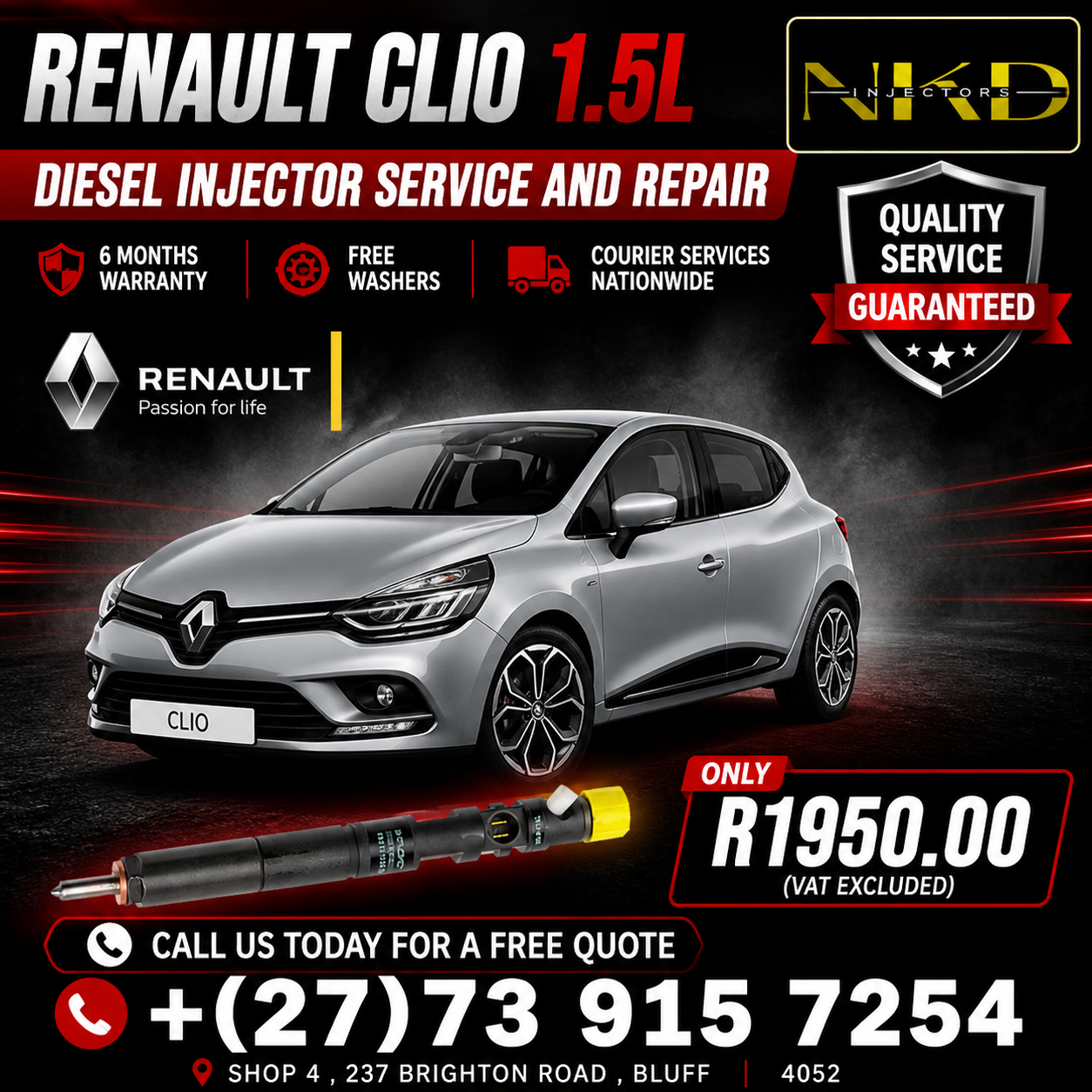 Renault Clio 1.5L Diesel Injectors - Private Seller Renault Clio 1.5L Diesel Injectors - Private Seller