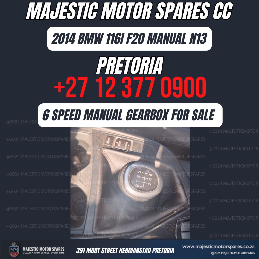 2014 BMW 116i F20 6-Speed Manual Gearbox for Sale - Used - Private Seller 2014 BMW 116i F20 6-Speed Manual Gearbox for Sale - Used - Private Seller