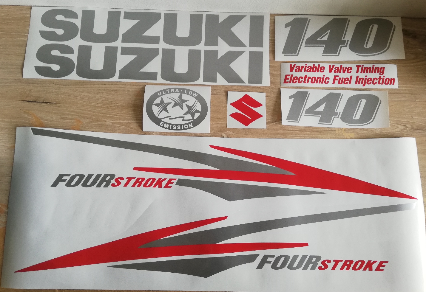 Suzuki DF 150 Outboard motor cowl decals stickers vinyl graphics kits
