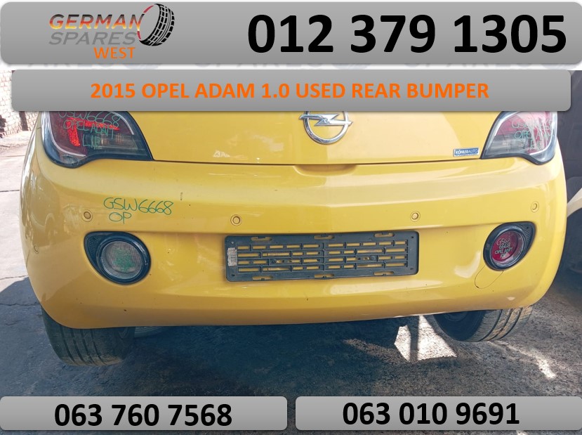 Opel Adam 1.0 2015 USED Rear Bumper for sale - Private Seller Opel Adam 1.0 2015 USED Rear Bumper for sale - Private Seller