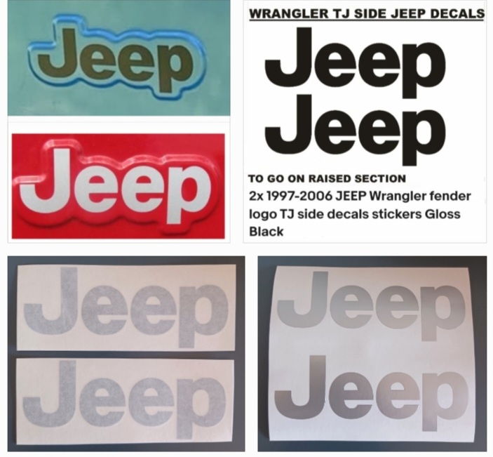 2003 - 06 Jeep TJ stickers decals vinyl graphics - Private Seller