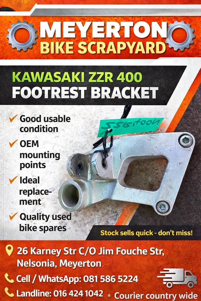 Kawasaki ZZR 400 footrest bracket. - Private Seller Kawasaki ZZR 400 footrest bracket. - Private Seller