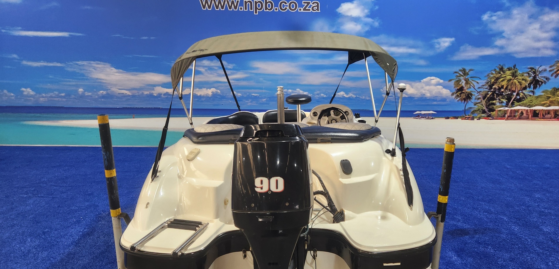 SENSATION 1450 SPORT ON TRAILER 90 HP MERCURY TRIM