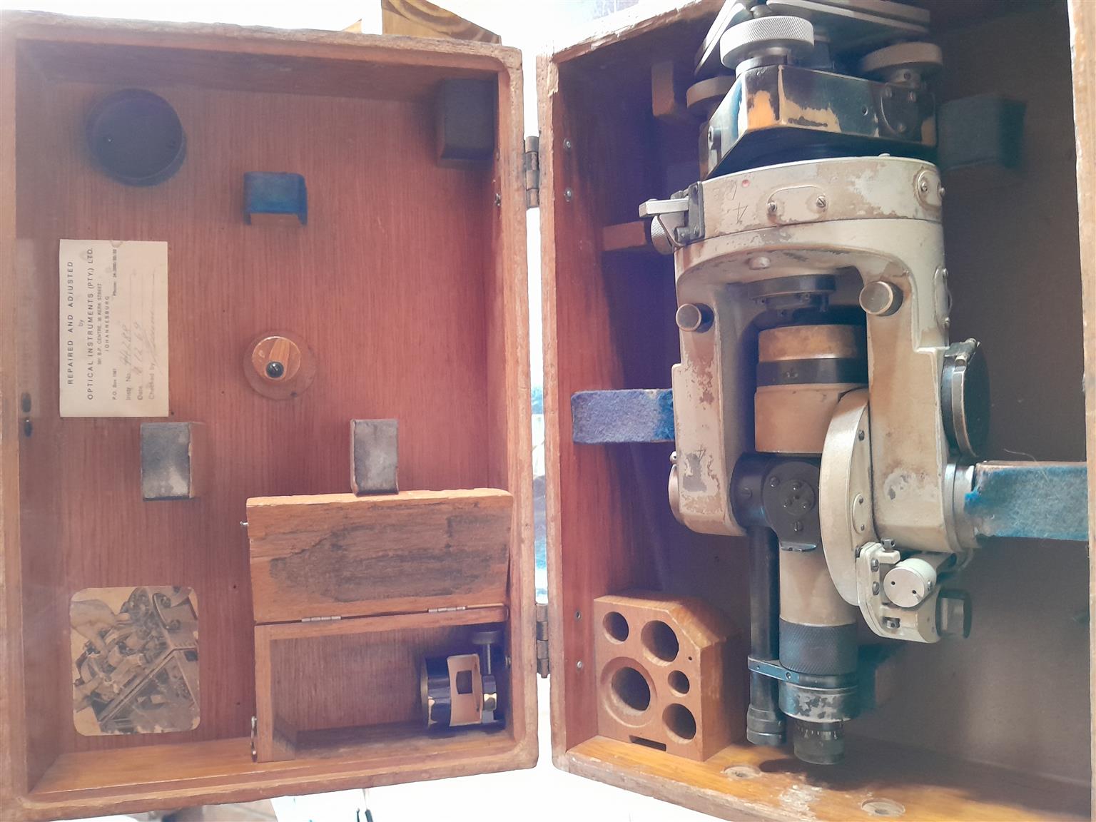 Antique Dumpie level and tripod.Original amd very neat