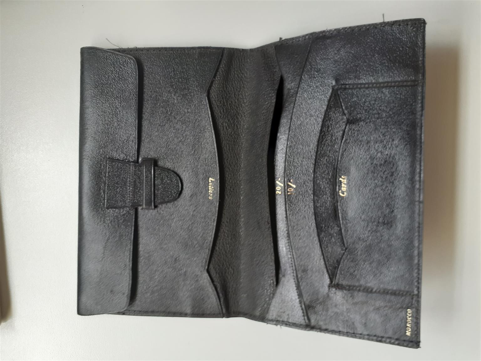 Antique Moroco Black leather Purse Antique Moroco Black leather Purse