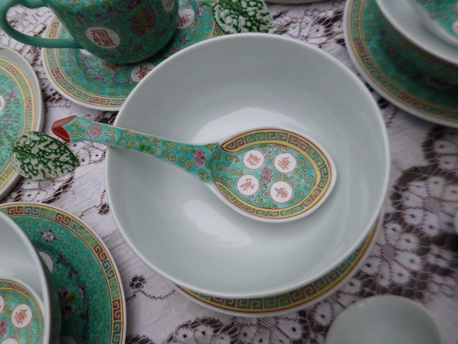 48 Piece Vintage Chinese Tea Set