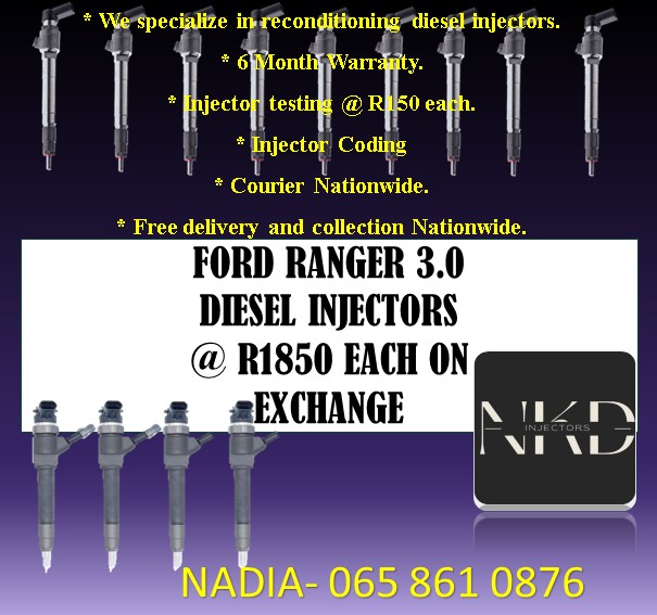 FORD RANGER WEAT 3.0 DIESEL INJECTORS FOR SALE - Private Seller FORD RANGER WEAT 3.0 DIESEL INJECTORS FOR SALE - Private Seller