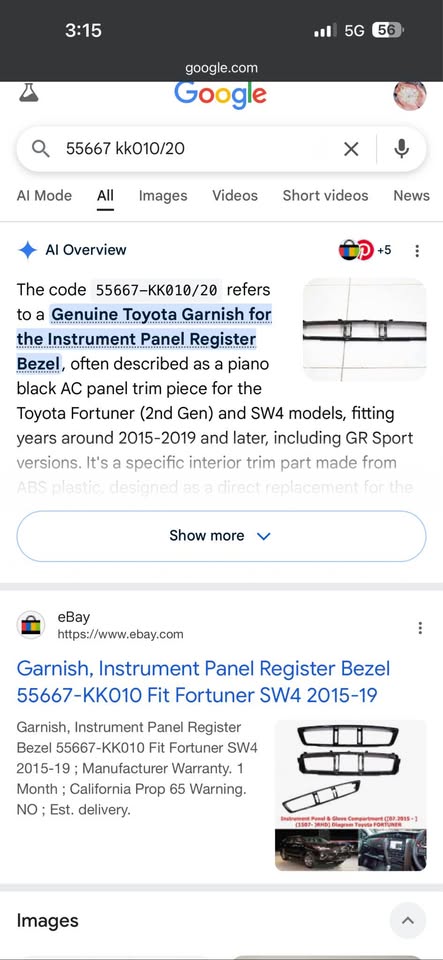 2015-2019 Fortuner ac panel trim - Private Seller 2015-2019 Fortuner ac panel trim - Private Seller