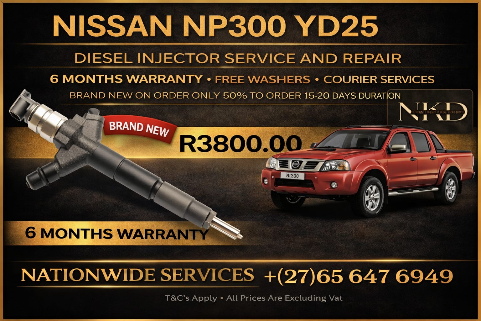 NP300 brand new Diesel Injectors - Private Seller NP300 brand new Diesel Injectors - Private Seller