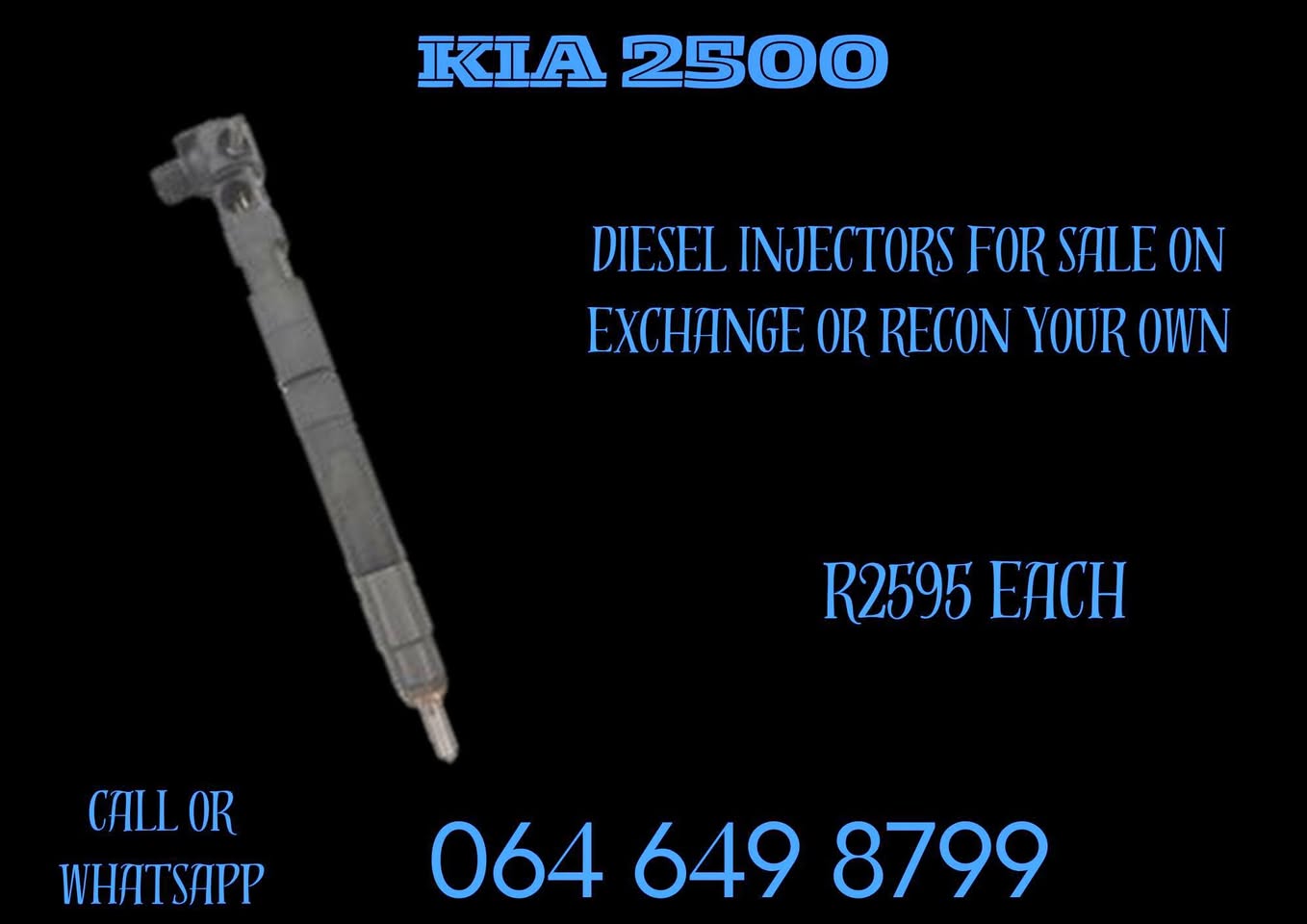 KIA 2500 DIESEL INJECTORS WITH WASHERS FOR SALE ON EXCHANGE - Private Seller KIA 2500 DIESEL INJECTORS WITH WASHERS FOR SALE ON EXCHANGE - Private Seller