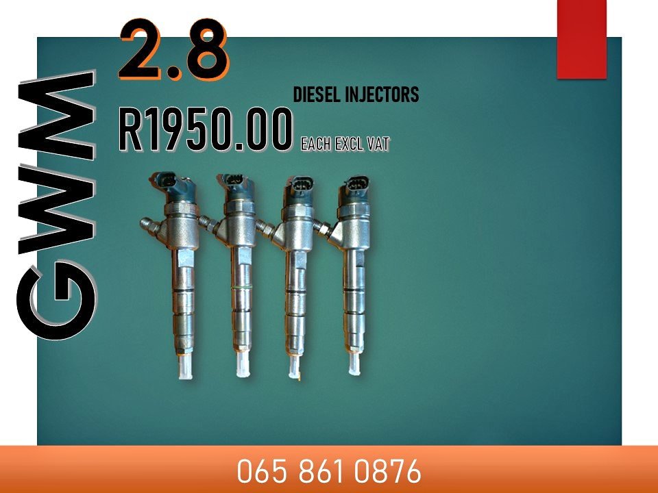 GWM 2.8 DIESEL INJECTORS FOR SALE WITH 6 MONTHS WARRANTY - Private Seller GWM 2.8 DIESEL INJECTORS FOR SALE WITH 6 MONTHS WARRANTY - Private Seller