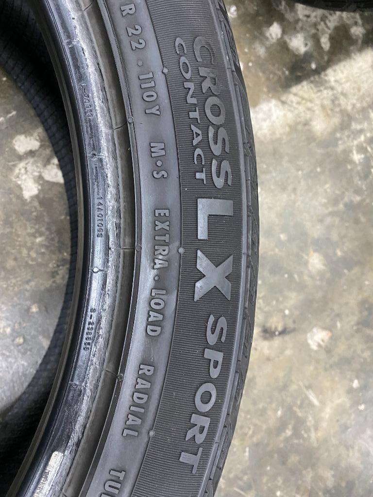 4 x 285/40/22 Continental Cross contact. 80% life - Private Seller