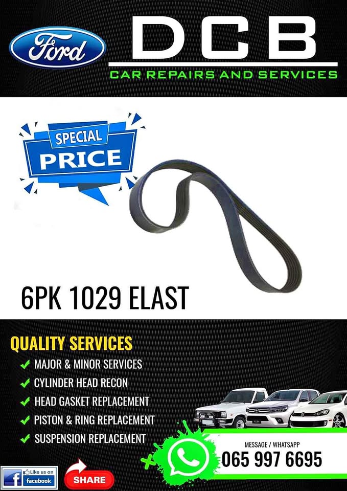 Ford Fiesta – 6pk 1029 ELAST Alternator belt Ford Fiesta – 6pk 1029 ELAST Alternator belt