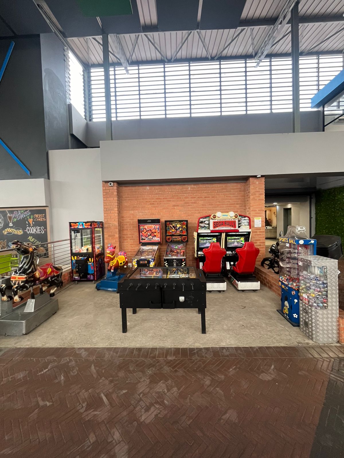 Arcade and Kiddies area setup