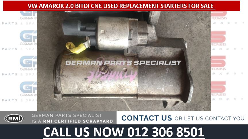 VW AMAROK 2.0 BITDI CNE USED REPLACEMENT STARTERS FOR SALE - Private Seller VW AMAROK 2.0 BITDI CNE USED REPLACEMENT STARTERS FOR SALE - Private Seller