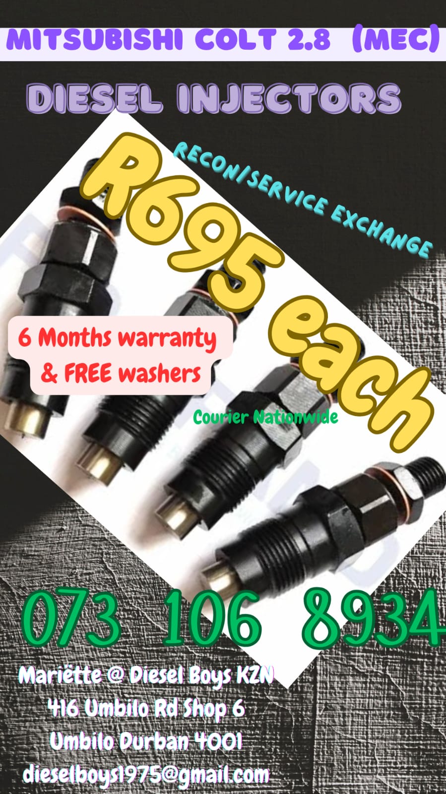 Mitsubishi Colt 2.8 Diesel Injectors - Private Seller Mitsubishi Colt 2.8 Diesel Injectors - Private Seller