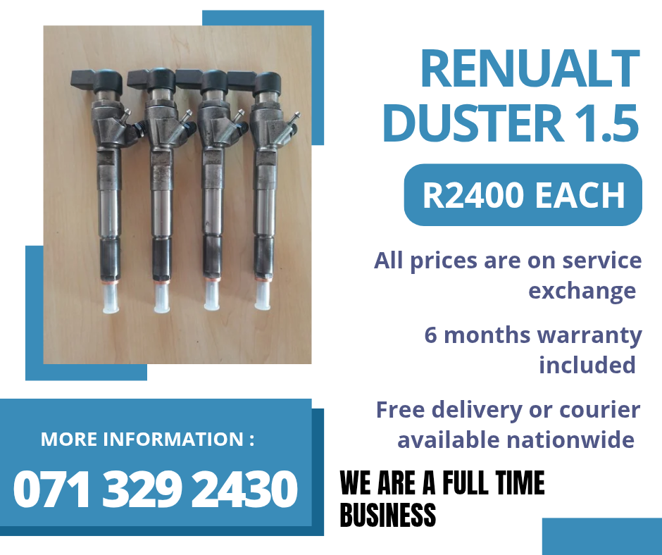 RENUALT DUSTER 1.5 DIESEL INJECTORS FOR SALE WITH WARRANTY