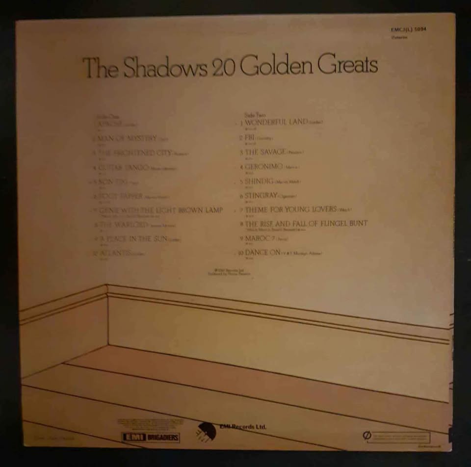 The Shadows 20 Golden Greats LP Record