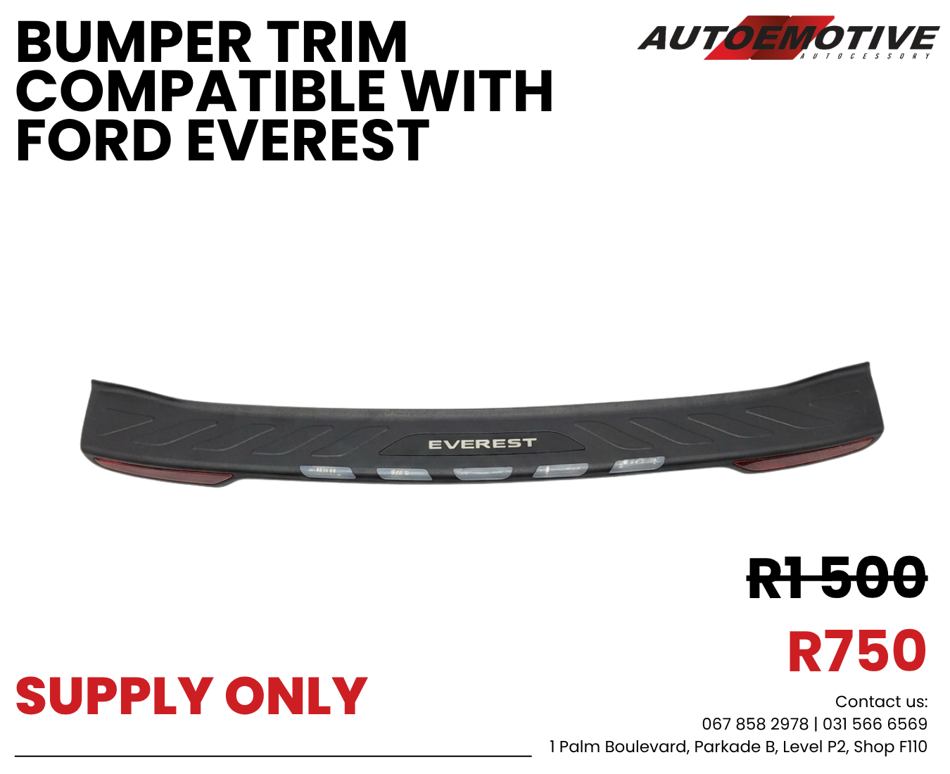 Bumper Trim compatible with Ford Everest - Private Seller Bumper Trim compatible with Ford Everest - Private Seller