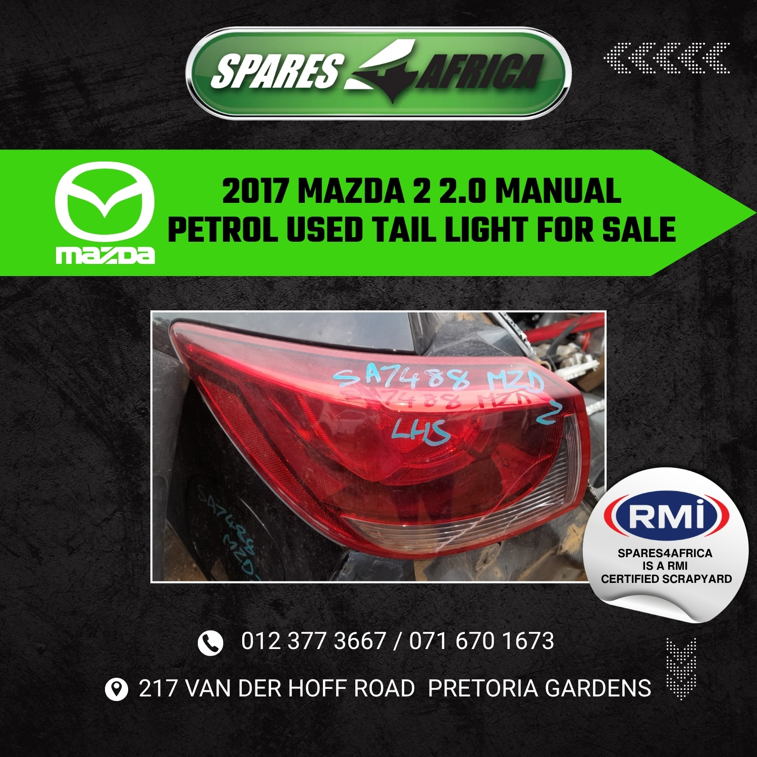2017 MAZDA 2 2.0 MANUAL PETROL TAIL LIGHT (USED) – FOR SALE - Private Seller 2017 MAZDA 2 2.0 MANUAL PETROL TAIL LIGHT (USED) – FOR SALE - Private Seller