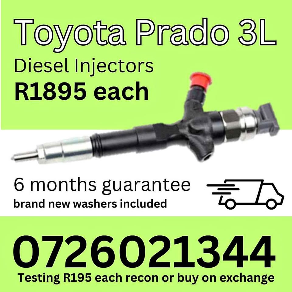 Toyota Prado 3L diesel injectors for.sale - Private Seller Toyota Prado 3L diesel injectors for.sale - Private Seller