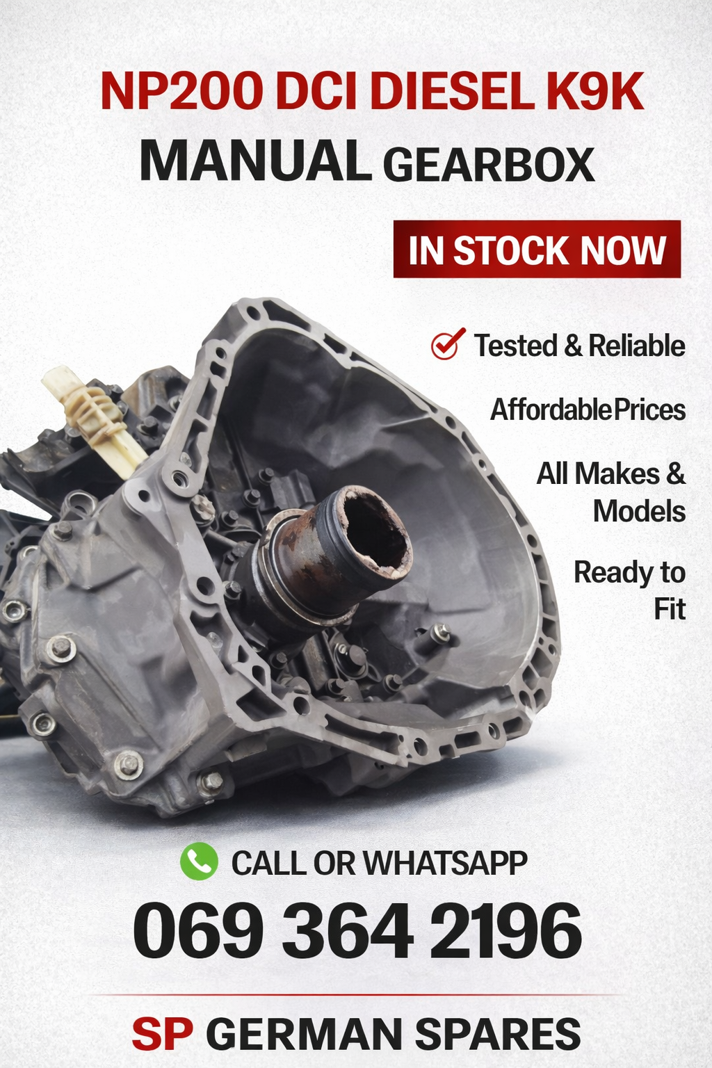 NISSAN NP200 K9K DCI DIESEL MANUAL GEARBOX - Private Seller NISSAN NP200 K9K DCI DIESEL MANUAL GEARBOX - Private Seller