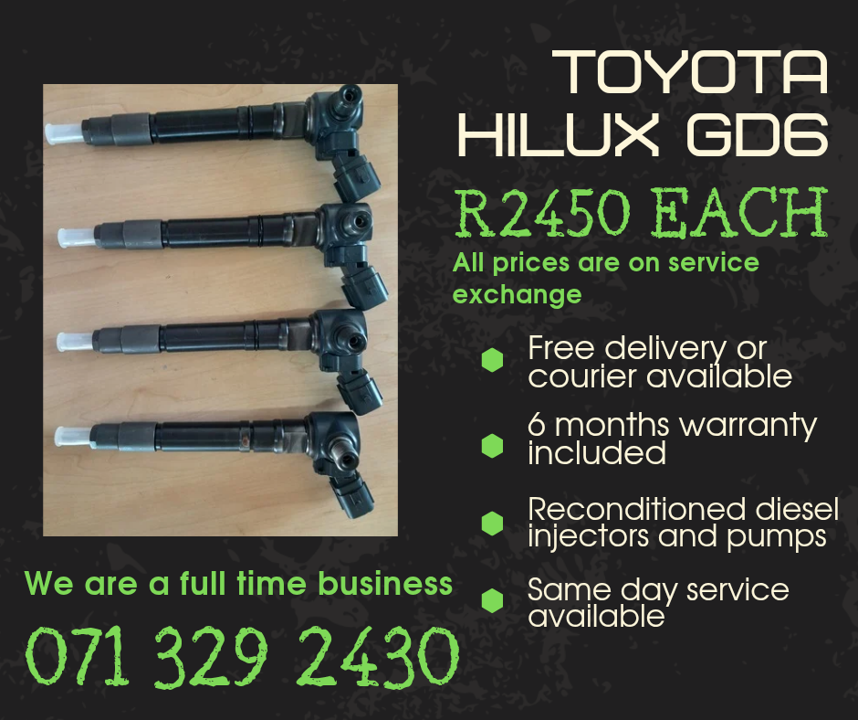 TOYOTA HILUX GD6 2.8 INJECTORS FOR SALE WITH WARRANTY - Private Seller TOYOTA HILUX GD6 2.8 INJECTORS FOR SALE WITH WARRANTY - Private Seller