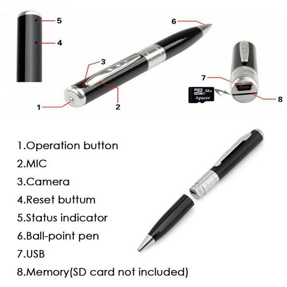 Spy Pen Digital Colour Video Audio Recorder with Micro SD Card Slot. Brand New Products.
