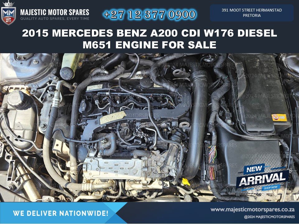 2015 Mercedes Benz A200 CDI W176 Diesel M651 Engine for Sale