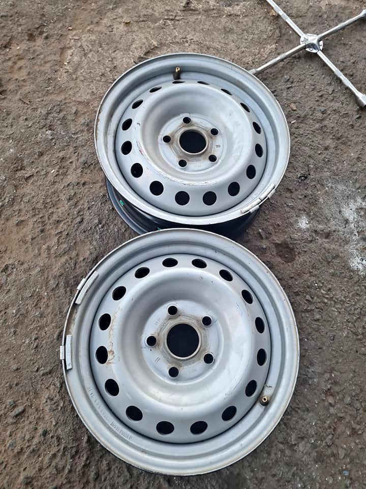 Vw caddy original stardard steal rims size 16